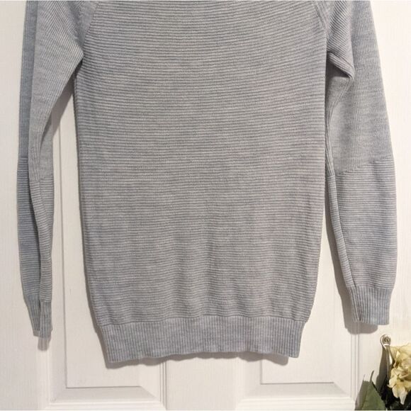 Lululemon Simply Wool Sweater Heathered Starlight Gray Ribbed Crew Neck Pullover - Picture 15 of 16